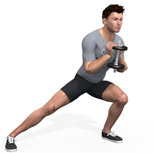 Dumbbells Goblet Lateral Lunge Video Exercise Guide