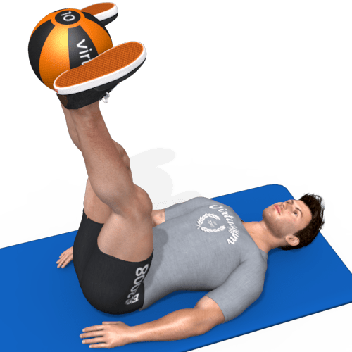 Medicine Ball Straight Leg Raise Video Exercise Guide
