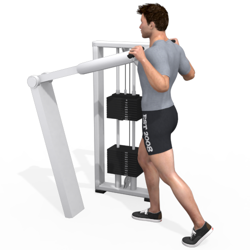 Lat Pull Down Standing, Switching Machine Video Exercise Guide