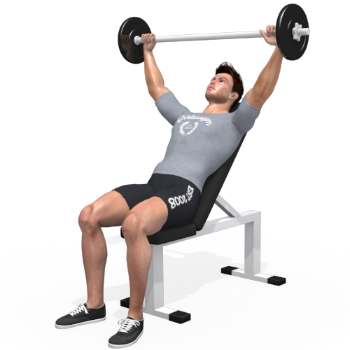 Barbell Bench Press Incline Wide Grip Video Exercise Guide