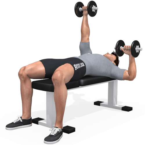 Dumbbells Bench Press (alternating) Video Exercise Guide