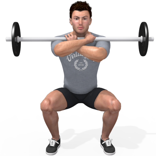 Barbell Front Squat Crossed Grip Video Exercise Guide