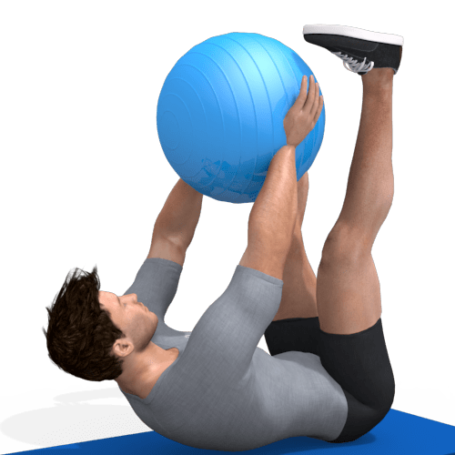 Exercise Ball Pass The Ball Crunch Video Exercise Guide