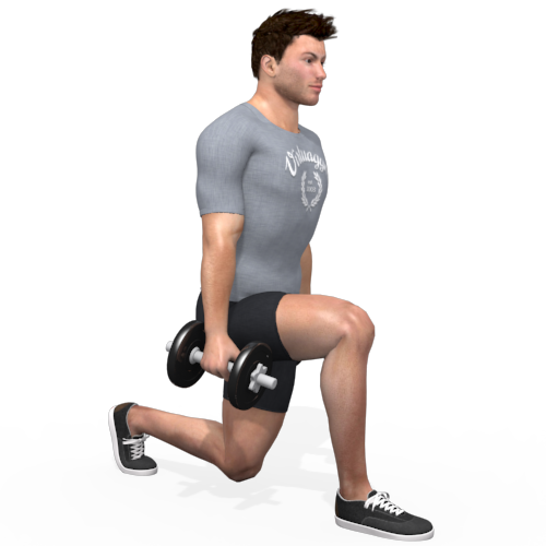 Dumbbells Lunge To Shoulder Press Video Exercise Guide