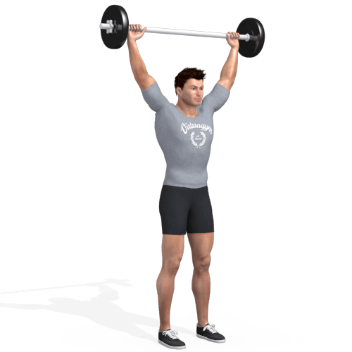 Barbell Neck Press, Standing Video Exercise Guide