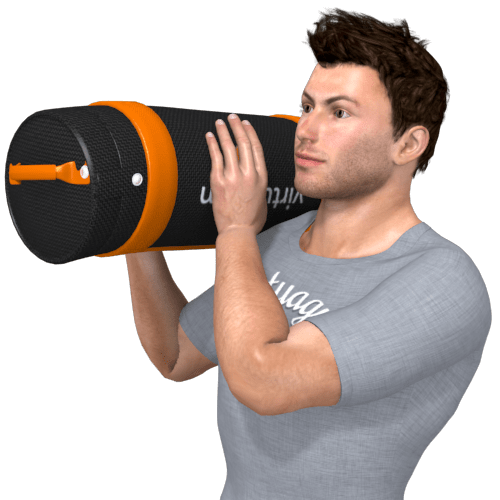 Sandbag Standing Shoulder Press (alternating) Video Exercise Guide