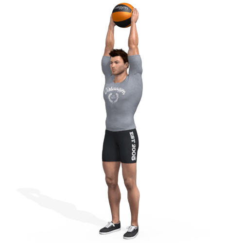 Medicine Ball Shoulder Press Video Exercise Guide