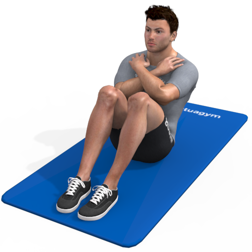 Sit-up Armen Gekruist Video Exercise Guide