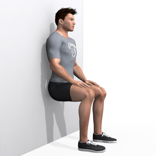 Wall Wall Squat Time Video Exercise Guide