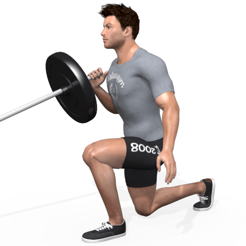 Landmine Reverse Lunge To Shoulder Press (alternating) Video Exercise Guide