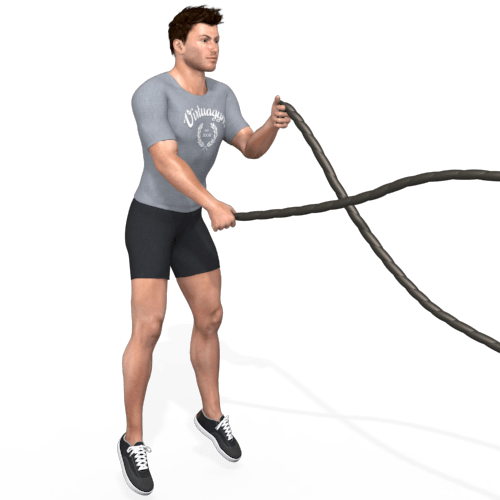 Battle Rope Squat Sprongen Video Exercise Guide
