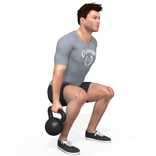 Kettlebell Squat Uneven Weighted Video Exercise Guide