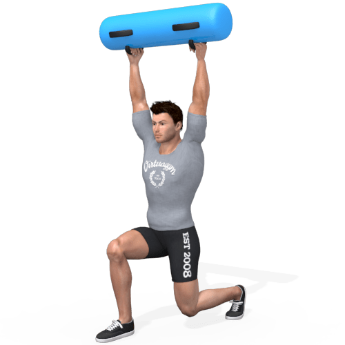 Aquabag Reverse Lunge Overhead (alternating) Video Exercise Guide