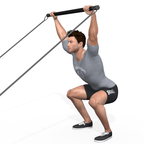 Pulley Overhead Squat Video Exercise Guide
