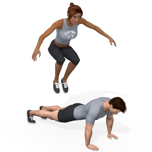 Plank To Burpee Lateral Jump Video Exercise Guide