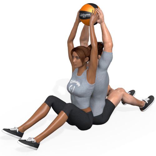 Medicine Ball Front Raise Seated Video Exercise Guide