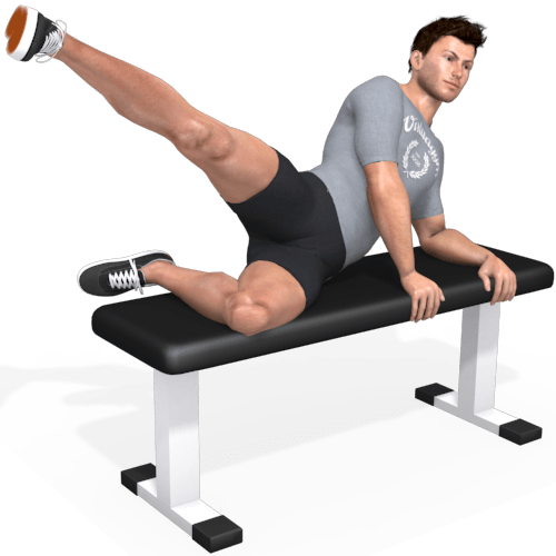 Bench Side Lying Hip Abduction Video Exercise Guide