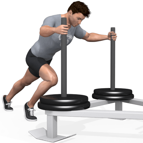 Prowler Sled Forward Push Video Exercise Guide