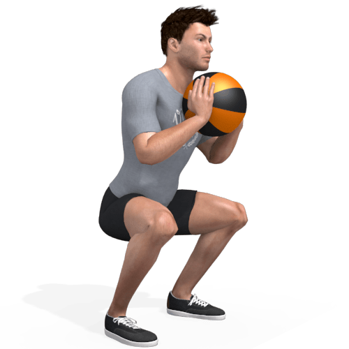 Medicine Ball Front Squat Video Exercise Guide