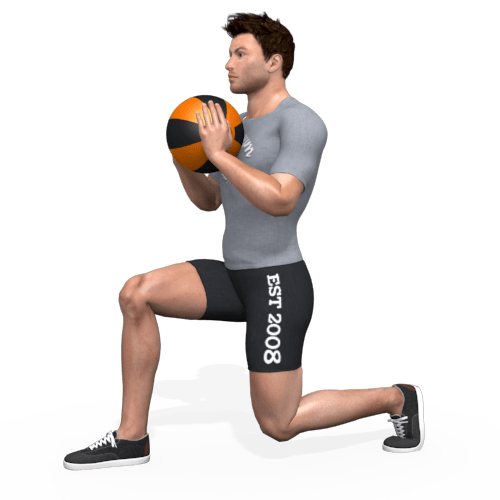 Medicine Ball Front Lunge (alternating) Video Exercise Guide