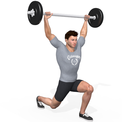 Barbell Split Jerk,behind Video Exercise Guide