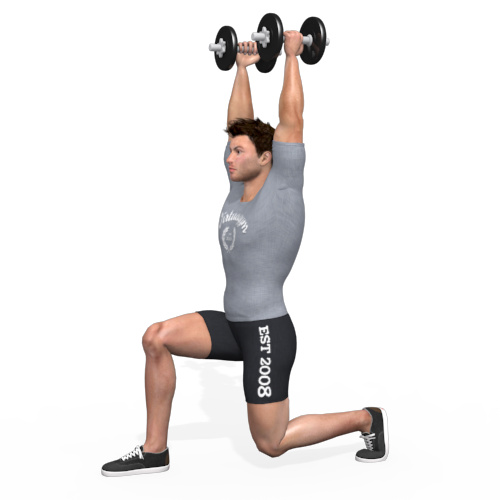 Dumbbells Overhead Lunge (alternating) Video Exercise Guide