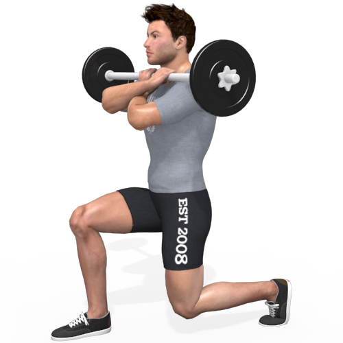 Barbell Split Front Squat Video Exercise Guide