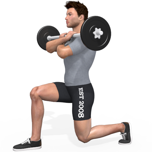 Barbell Front Lunge Video Exercise Guide