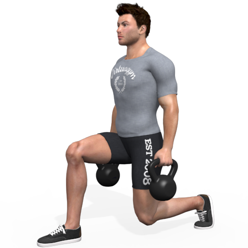 Kettlebell Lunge Walk Video Exercise Guide