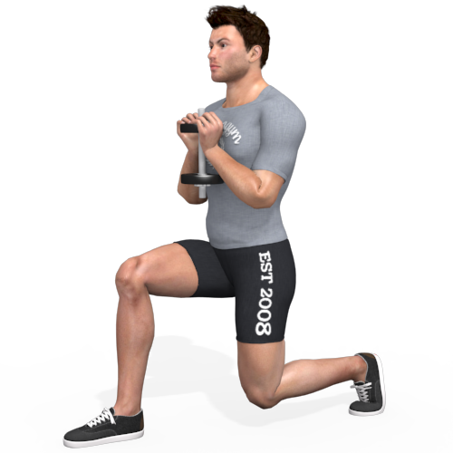 Dumbbells Goblet Lunge Walk Video Exercise Guide