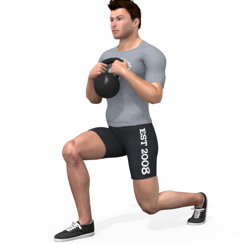 Kettlebell Goblet Reverse Lunge Video Exercise Guide