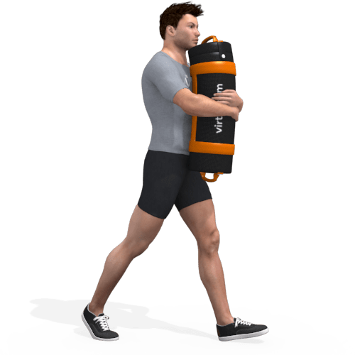 Sandbag Bear Hug Walk Video Exercise Guide