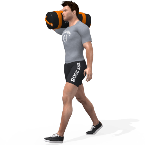 Sandbag Shoulder Walk Video Exercise Guide