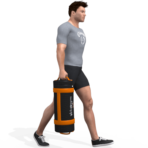 Sandbag Suitcase Walk Vertical Video Exercise Guide