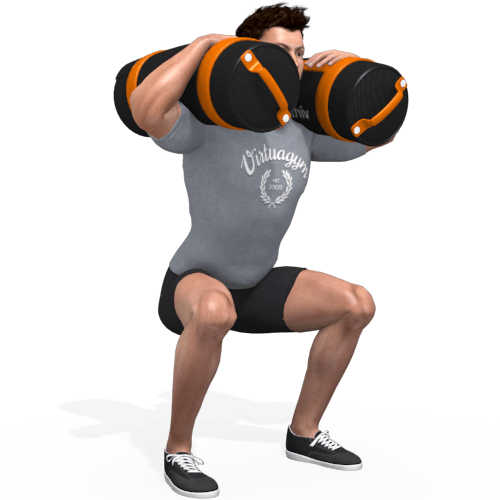 Sandbag Squat Double Shouldering Video Exercise Guide