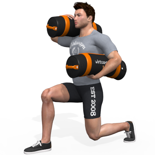 Sandbag Lunge Walk Headlock And Shouldering Video Exercise Guide